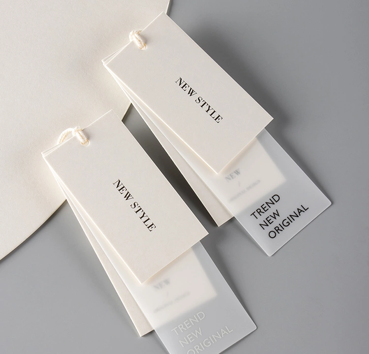 Pure white refreshing texture hang tag